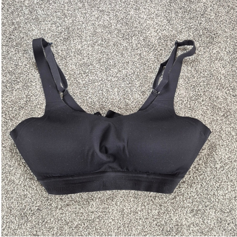 Lululemon Sports Bra Womens 32 B/C Black High Support Adjustable Straps